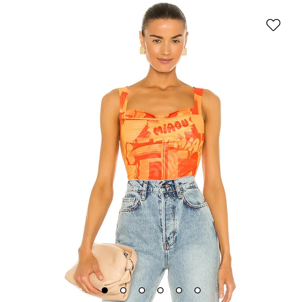 Miaou imogene corset in stone orange